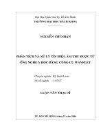 Phân tích và xử lý tín hiệu âm thu được từ ống nghe y học bằng công cụ wavelet 