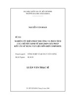 Nghiên cứu biện pháp thi công và phân tích các chỉ tiêu kinh tế khi chọn giải pháp kết cấu sử dụng vật liệu hỗn hợp composite  