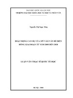 Hoạt động can dự của mỹ vào vấn đề biển đông giai đoạn từ năm 2009 đến 2020​ 