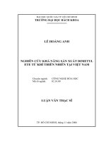 Nghiên cứu khả năng sản xuất dimetyl ete từ khí thiên nhiên tại việt nam  