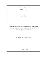 Ứng dụng phương pháp giải trình tự thế hệ mới (ngs) để phân tích gen hbb ở người nghi ngờ mang đột biến gây bệnh b thalassemia​ 