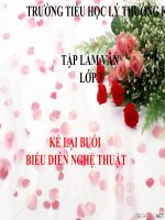Tập làm văn 3 - Tuần 23: Kể lại buổi biểu diễn nghệ thuật