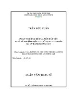 Phân tích ứng xử của nền đất yếu dưới nền đường đắp cao sử dụng giải pháp xử lý bằng giếng cát 