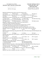 Thi thử hóa 12 đà nẵng 2021 lần 1 