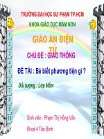 KPKH: Bé biết phương tiện giao thông nào