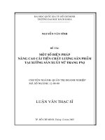 Một số biện pháp nâng cao cải tiến chất lượng sản phẩm tại xưởng sản xuất nữ trang pnj 