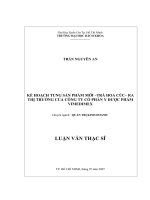 Kế hoạch tung sản phẩm mới   trà hoa cúc ra thị trường của công ty cổ phần y dược phẩm vimedimex  