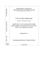 Thiết kế và xây dựng phần mềm điều khiển PC Based dùng cho máy phay CNC Bkmech VMC65