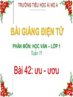 Tuần 11 - Học vần - Bài 42: ưu - ươu