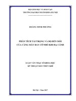 Phân tích tải trọng và độ bền mỏi của càng máy bay cỡ nhỏ khi hạ cánh