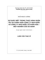 Sự khác biệt trong thực hành quản trị tài chính giữa công ty nhà nước và công ty nhà nước và công ty nhà nước cổ phần hóa một nghiên cứu so sánh  
