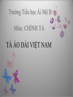 Tiếng Việt 5 - Tuần 30 - CT - Tà áo dài Việt Nam