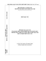Ứng dụng phần mềm Espirit để xây dựng quy trình công nghệ gia công một số bề mặt chi tiết cơ khí trên máy CNC Phí Ngọc Túc; Người hướng dẫn khoa học