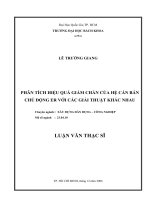 Phân tích hiệu quả giảm chấm của hệ cản bán chủ động er với các giải thuật khác nhau 