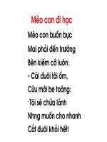 Lớp 1- Chính tả-Tuần 30- Bài Mèo con đi học