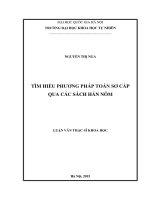 Luận văn thạc sĩ Toán học, Phương pháp toán sơ cấp, Số học, Hán Nôm