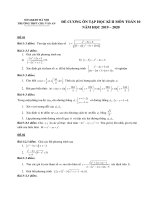 Đề cương ôn tập kì 2 toán 10 chu văn an 1920 