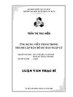 Ứng dụng viễn thám trong thành lập bản đồ dự báo ngập lũ  