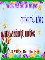 Lớp 2 - Chính tả - Tuần 30: Ai ngoan sẽ được thưởng