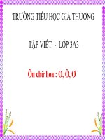 Lớp 3 - Tập viết - Tuần 21: Ôn chữ O Ô Ơ