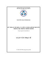 Kỹ thuật mã hóa và ước lượng kênh truyền trong hệ thống mimo   ofdm  