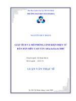 Giải tích và mô phỏng linh kiện iện tử bán dẫn siêu cao tầng algaas hbt  