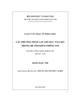 Các phương pháp lập chỉ mục tài liệu trong hệ tìm kiếm thông tin