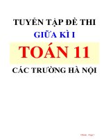 Tuyển tập đề thi GK1 toán 11 thầy nguyễn chí thành 