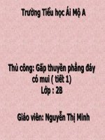 Tuần 9 - Gấp thuyền phẳng đáy có mui ( tiết 1)