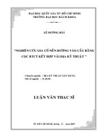 Nghiên cứu gia cố nền đường vào cầu bằng cọc btct kết hợp vải địa kỹ thuật  