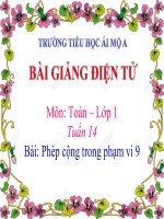 Tuần 14Bài: Phép cộng trong phạm vi 9