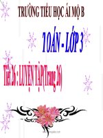 Toán 3- Tuần 5- Luyện tập tr 26