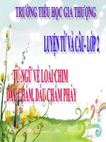Lớp 2 - LTVC - Tuần 22: Từ ngữ về loài chim. Dấu chấm, dấu phẩy.