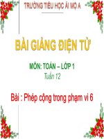 Tuần 12Bài : Phép cộng trong phạm vi 6