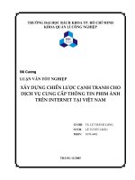 Xây dựng chiến lược cạnh tranh cho dịch vụ cung cấp thông tin phim ảnh trên internet tại việt nam 