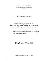 Nghiên cứu sự thỏa mãn của khách hàng đối với dịch vụ thuê phim trực tuyến tại www thuedvd com 