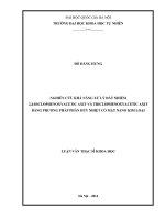 Luận văn thạc sĩ Nghiên cứu khả năng xử lý đất nhiễm 2,4-Diclophenoxyacetic axit và Triclophenoxyacetic axit
