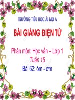 Tuần 15Bài 62: ôm - ơm