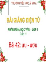 Tuần 11 - Học vần 1- Bài 42 ưu - ươu