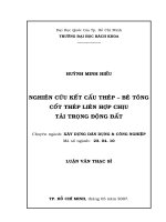Nghiên cứu kết cấu thép   bê tông cốt thép liên hợp chịu tải trọng động đất  