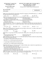 Đề thi thử môn vật lý Sở GD thái nguyên lần 1 2021 mã 201 - hướng dẫn giải chi tiết