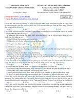 Thi thử lý 12 chuyên vĩnh phúc lần 2 2021 