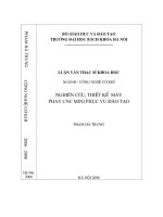 Nghiên cứu thiết kế máy phay CNC Mini phục vụ đào tạo