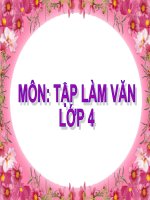 Tiếng Việt 4 - Tuần 21 - TLV -  Cấu tạo của bài văn miêu tả cây cối