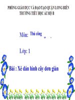 Thủ công 1 - Tuần 8 - Xé dán hình cây đơn giản