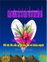 Bài giảng điện tử: KPKH- Bé cần gì để lớn lên và khỏe mạnh