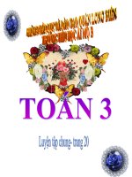 Toán 3 - Tuần 4 - Luyện tập Trang 20