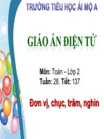 Tuần: 28. Tiết: 137Đơn vị, chục, trăm, nghìn