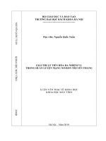 Giải thuật tiến hóa đa nhiệm vụ trong huấn luyện mạng nơron truyền thẳng
