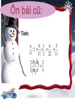 Lớp 4 - Toán - Tuần 34: Ôn tập về các phép tính với phân số (Tiếp)